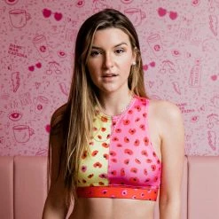 Brittany Allen DA X BA Seeing Spots Crew Neck Sports Bra BRAS