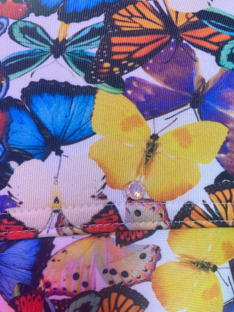 Brittany Allen Multi-Butterfly Opal Stone Sports Bra 3 Brittany Allen Multi-Butterfly Opal Stone Sports Bra