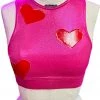 Brittany Allen Metallic Spandex + Latex Hearts Sports Bra