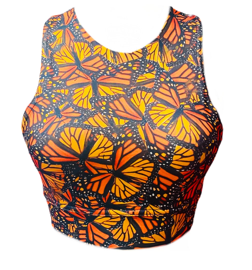 Brittany Allen Monarch Crew Neck Sports Bra 1 Brittany Allen Monarch Crew Neck Sports Bra