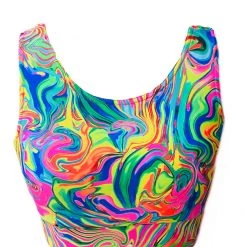 Brittany Allen Chromatic Scoop Neck Sports Bra BRAS