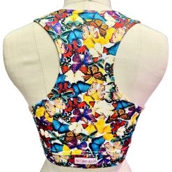 Brittany Allen BRAS Multi-Butterfly Crew Neck Sports Bra