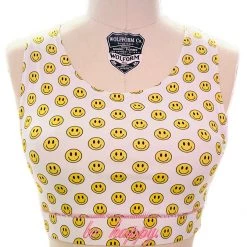 Brittany Allen Be Happy Scoop Neck Sports Bra