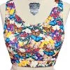 Brittany Allen BRAS Multi-Butterfly Scoop Neck Sports Bra