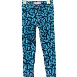Brittany Allen Kid's Blue Butterfly Leggings