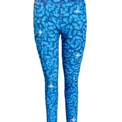 Brittany Allen Blue Butterfly Rhinestone Leggings