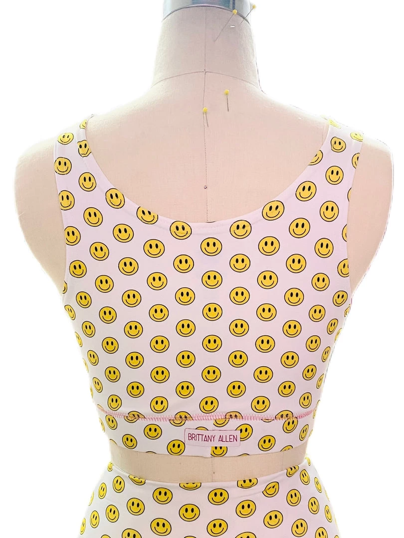 Brittany Allen Be Happy Scoop Neck Sports Bra 2 Brittany Allen Be Happy Scoop Neck Sports Bra