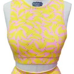 Brittany Allen BRAS Banana Crew Neck Sports Bra