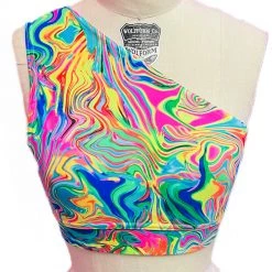 Brittany Allen Chromatic Shoulder Sports Bra BRAS