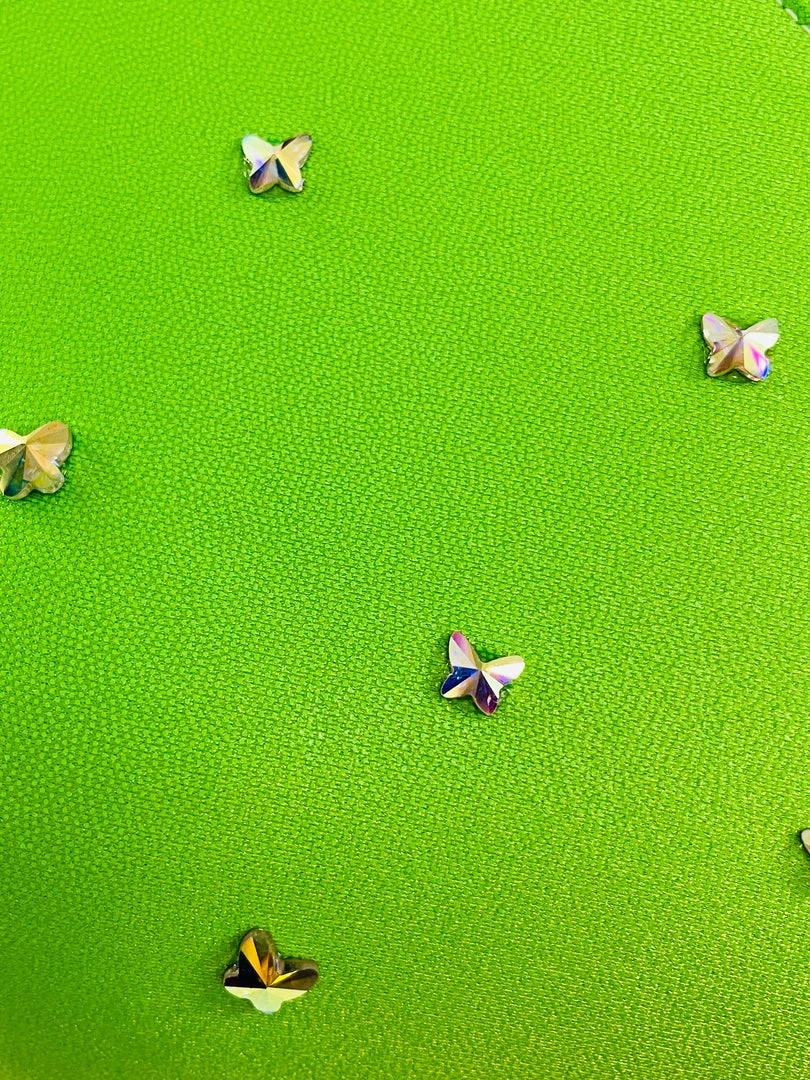 Brittany Allen Neon Green Crystal Flutter Bra BRAS 3 Brittany Allen Neon Green Crystal Flutter Bra BRAS