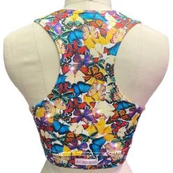 Brittany Allen Multi-Butterfly Opal Stone Sports Bra