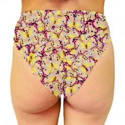 Brittany Allen Pink Butterfly High Waisted Swim Bottom SWIMWEAR