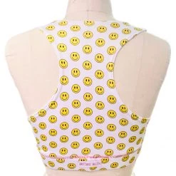 Brittany Allen Be Happy Crew Neck Sports Bra