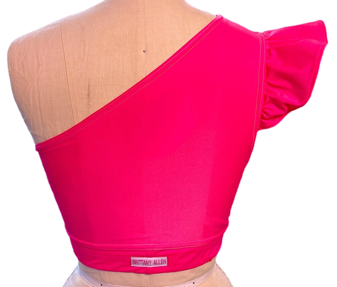 Brittany Allen Neon Pink Crystal Flutter Bra BRAS 2 Brittany Allen Neon Pink Crystal Flutter Bra BRAS