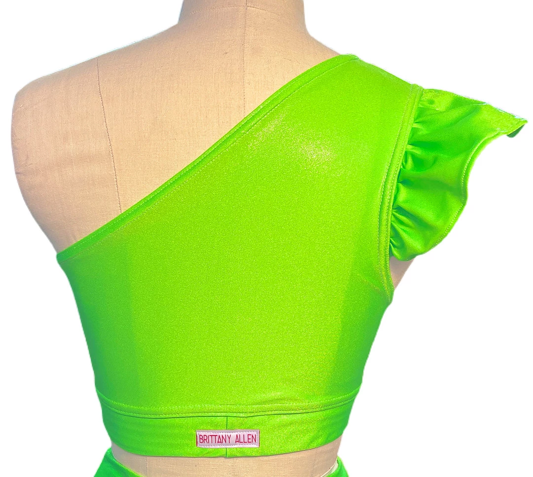 Brittany Allen Neon Green Crystal Flutter Bra BRAS 2 Brittany Allen Neon Green Crystal Flutter Bra BRAS