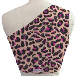 Brittany Allen Pink Leopard Shoulder Sports Bra