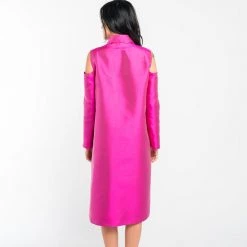 Shop Brittany Allen SAMPLE: Cold Shoulder Button-Up Dress